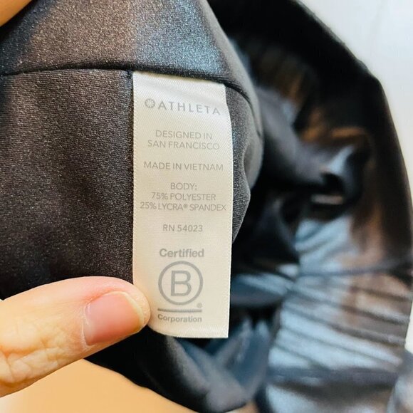 Athleta Inclination Moto Tight Legging Shimmer Metallic High Rise Phone Pockets - Picture 10 of 14